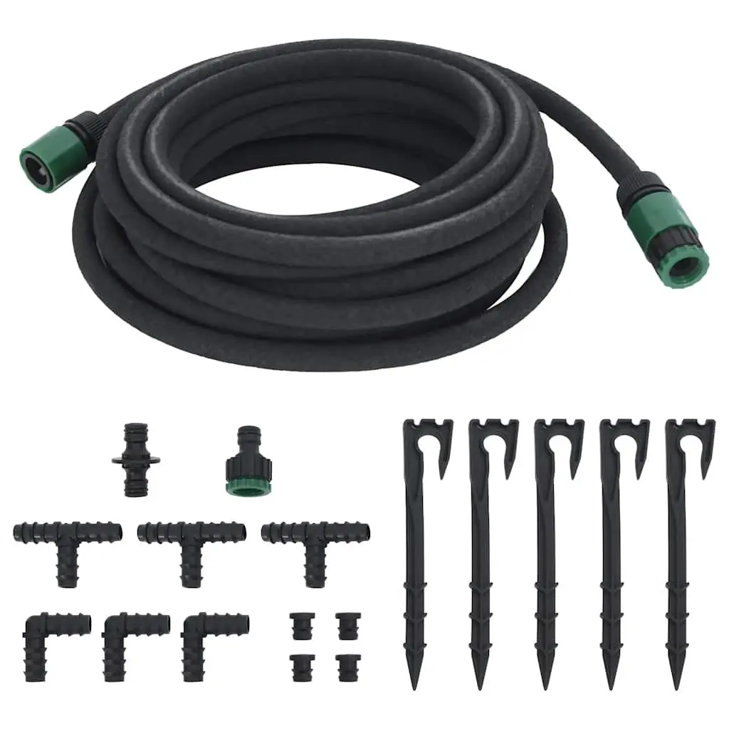 Garden Soaker Hose 10m Black Drip Irrigation Watering Flexible Weeper Hose