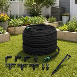 100m Flexible Black Soaker Hose for Efficient Watering