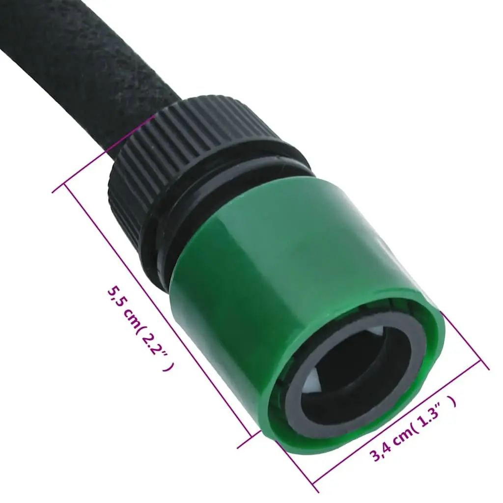 Garden Soaker Hose Black 100m Drip Irrigation Watering Hose for Lawn Plants