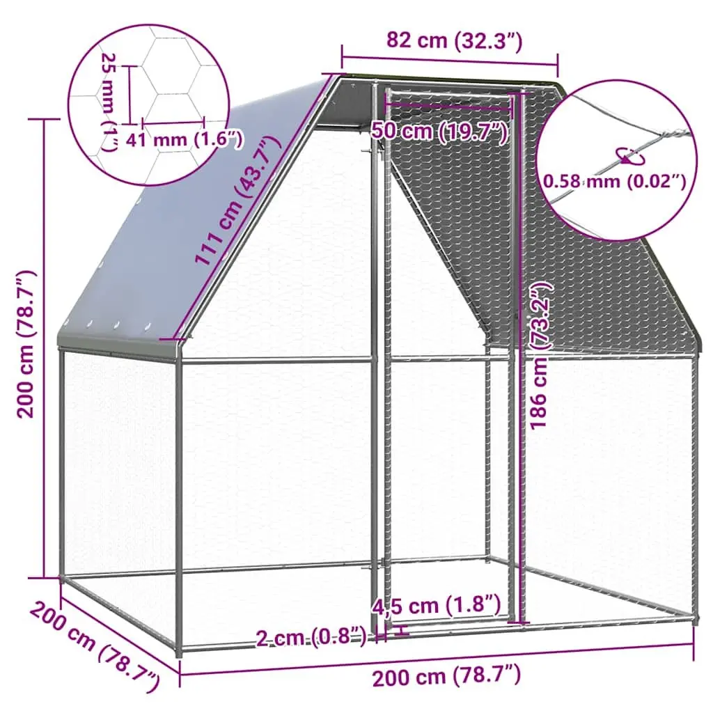 2x2x2m Chicken Enclosure