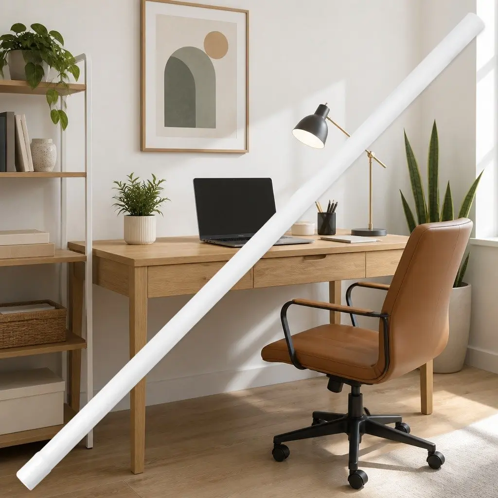 Cable Trunking 30m Length, 20mm Diameter, White PVC