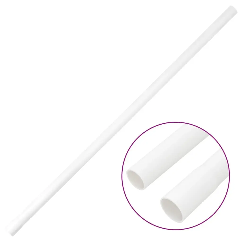Cable Trunking 30m Length, 20mm Diameter, White PVC