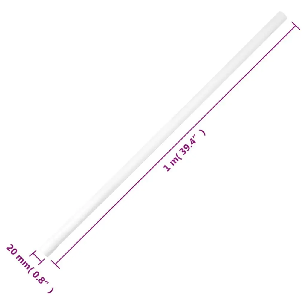 Cable Trunking 30m Length, 20mm Diameter, White PVC