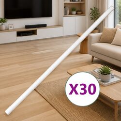Cable Trunking Ø25mm 30m White PVC Wire Concealer Organiser Management Cover