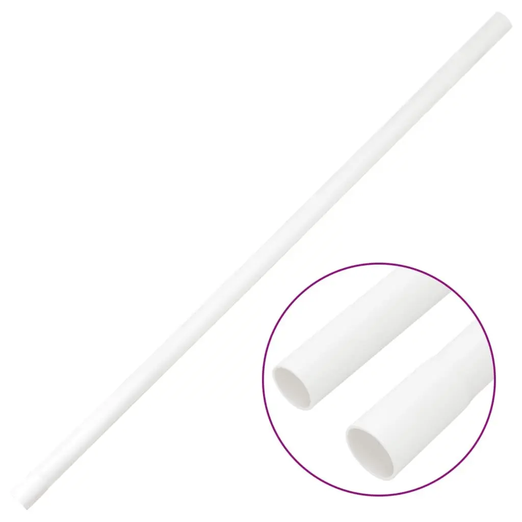 30m White PVC Ø25mm Cable Trunking