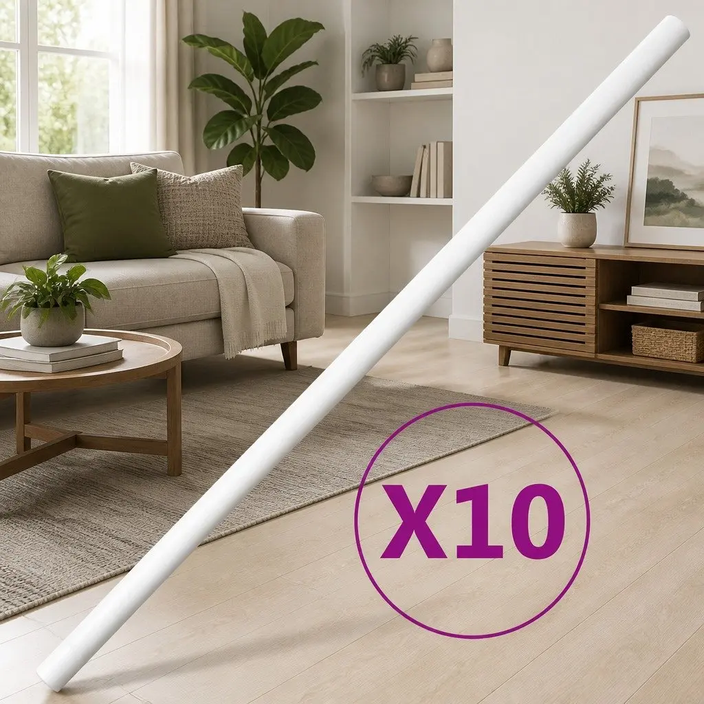 Cable Trunking 25mm White PVC Wire Cover 10m Clips Wall Floor Organiser