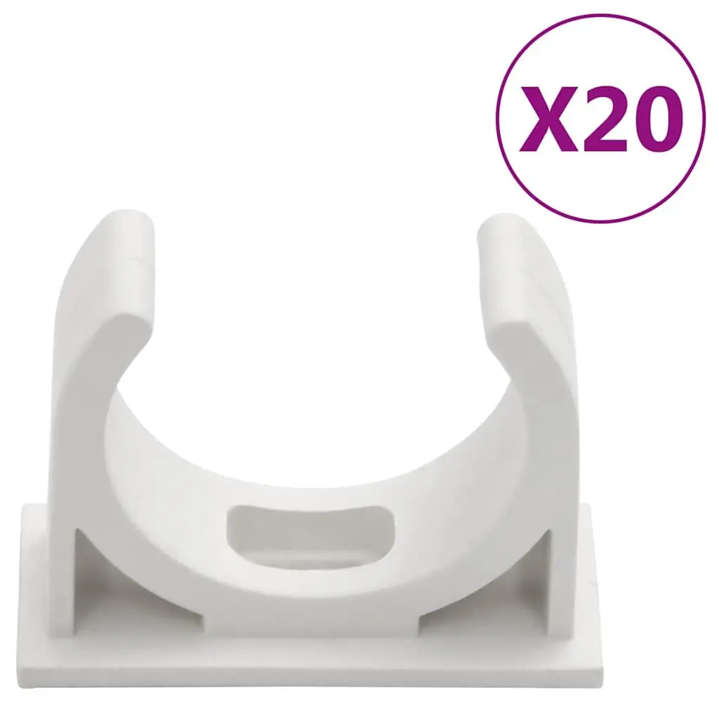Cable Trunking 30mm White 10m PVC Cord Cover for Wall Floor Clips Management