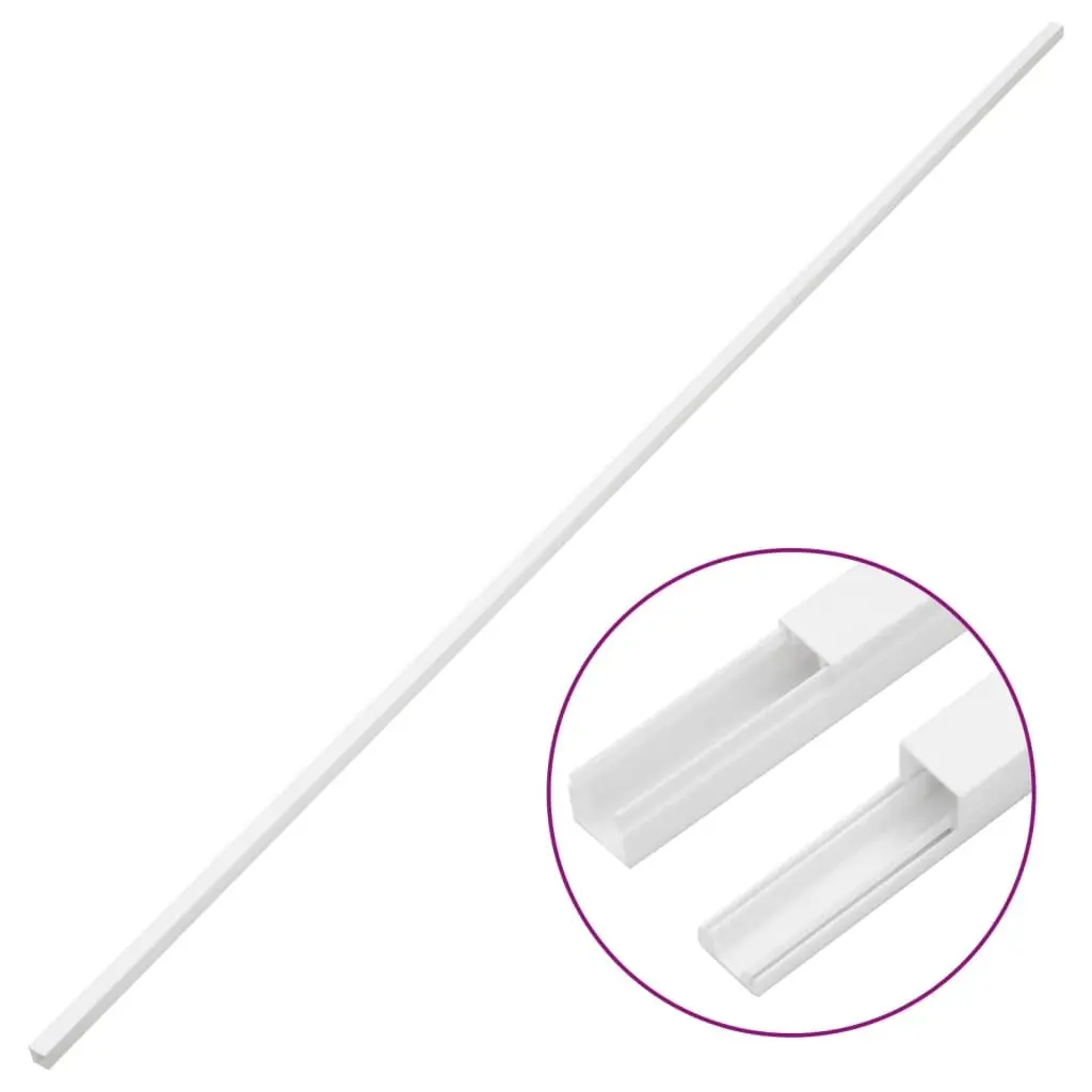 Cable Trunking for Home and Office 30x15mm 10m White PVC Cord Cover Organiser Management Channel