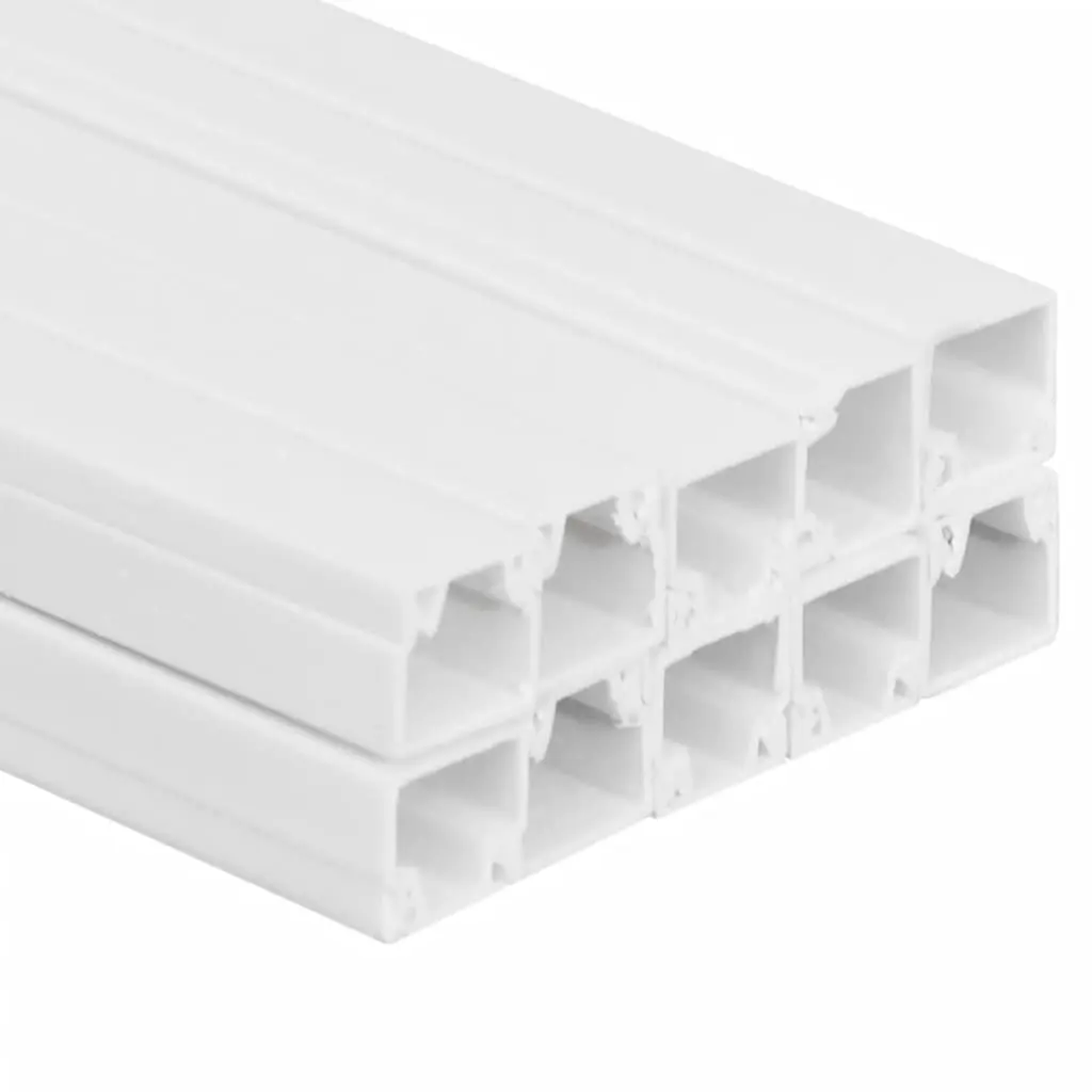 Cable Trunking for Home and Office 30x15mm 10m White PVC Cord Cover Organiser Management Channel