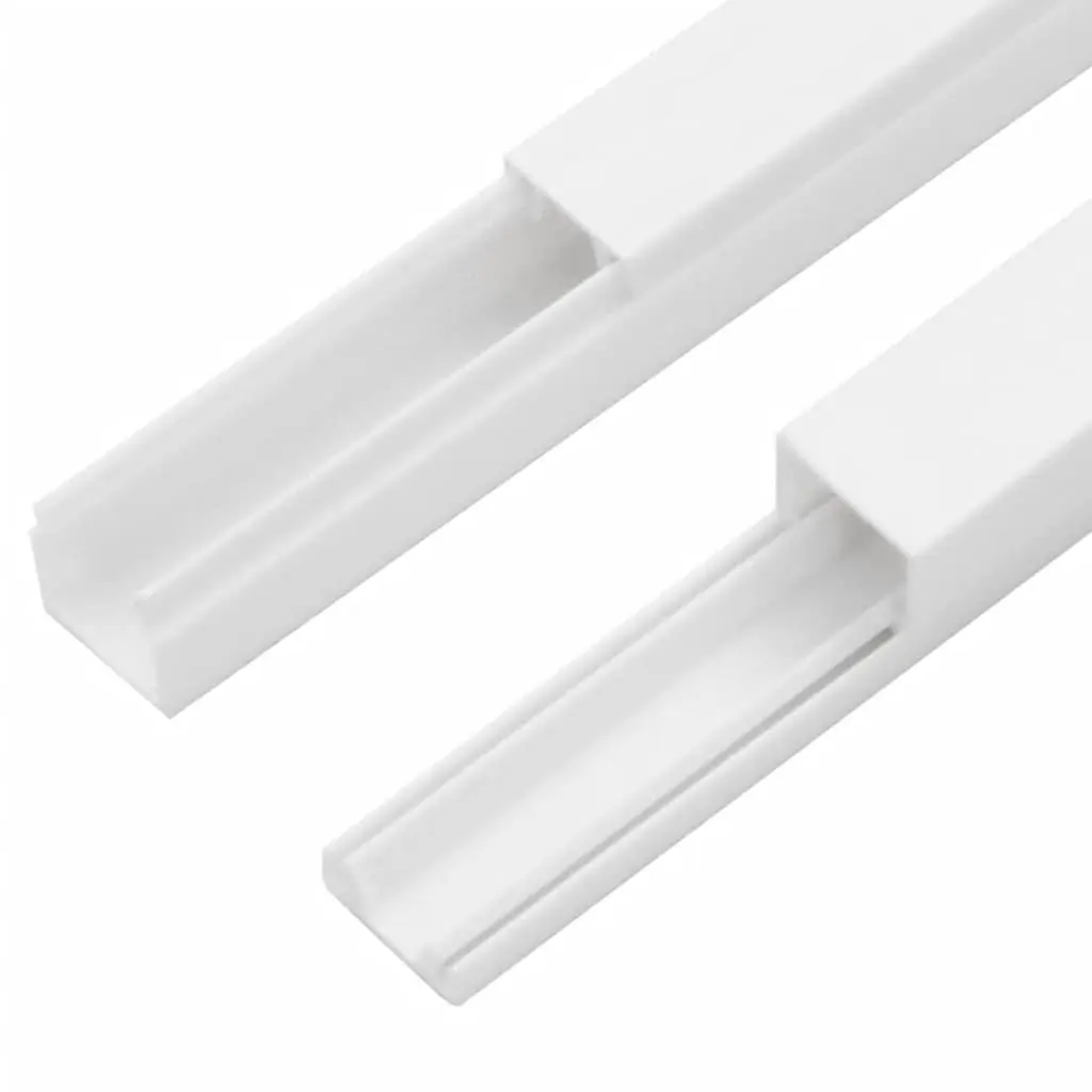 Cable Trunking for Home and Office 30x15mm 10m White PVC Cord Cover Organiser Management Channel