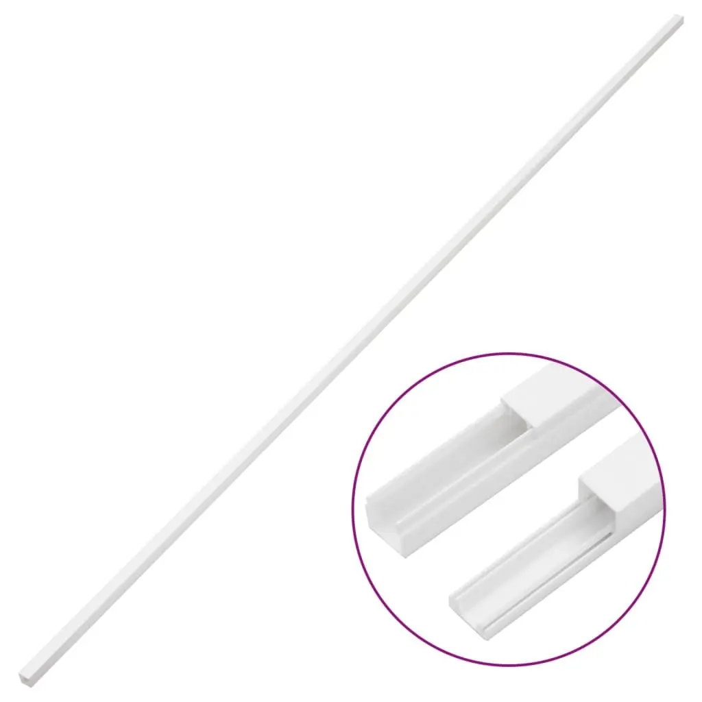 25x16mm White PVC Cable Trunking 10m