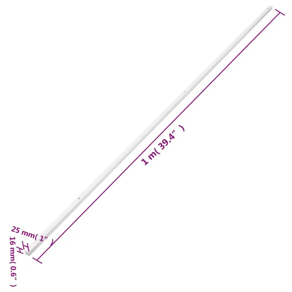 25x16mm White PVC Cable Trunking 10m