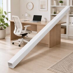 Cable Trunking 40x25mm, 10m Length, White PVC
