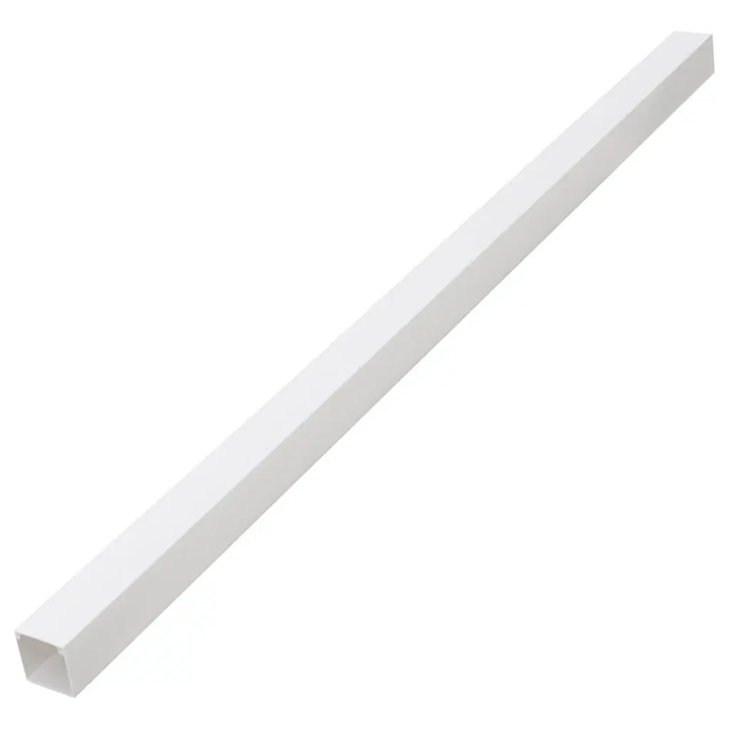 Cable Trunking 40x25 mm 30 m White PVC Wall Floor Ceiling Cord Cover Management