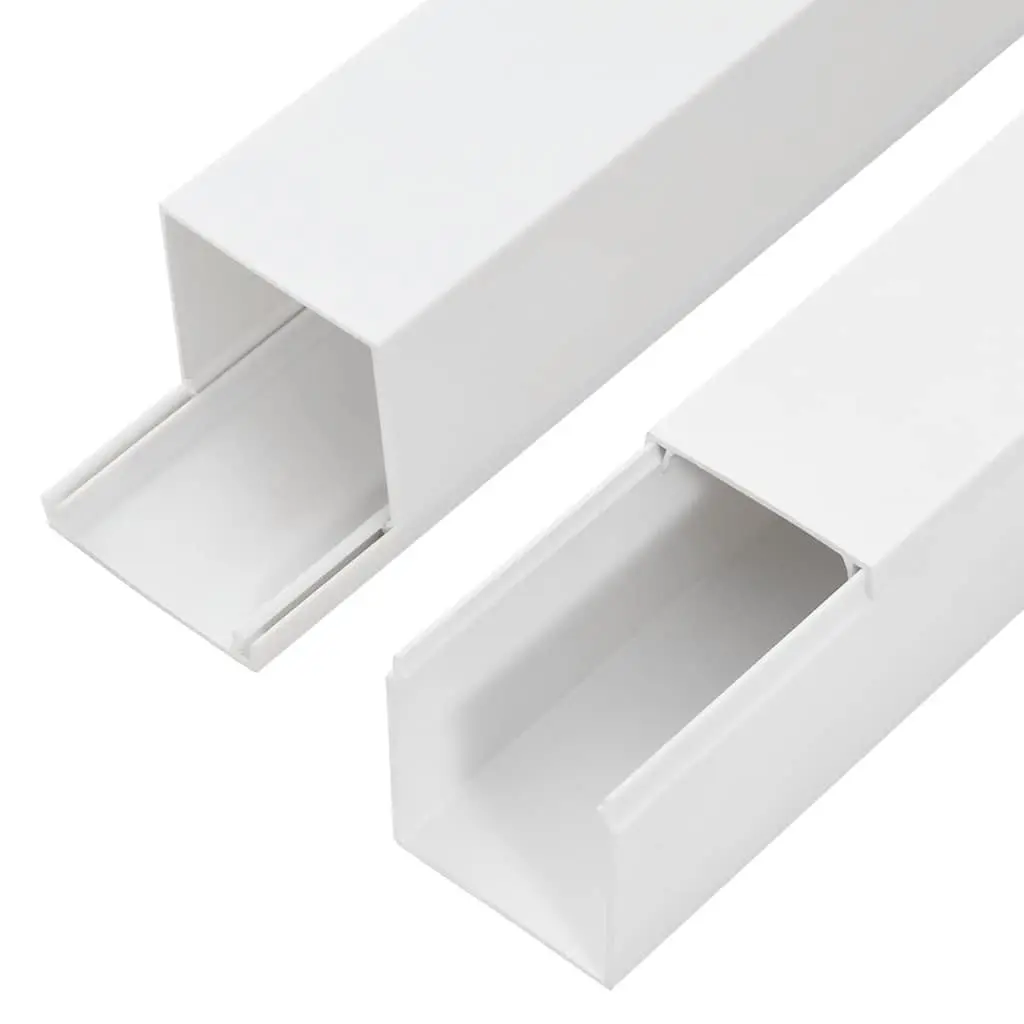 Cable Trunking 40x25 mm 30 m White PVC Wall Floor Ceiling Cord Cover Management