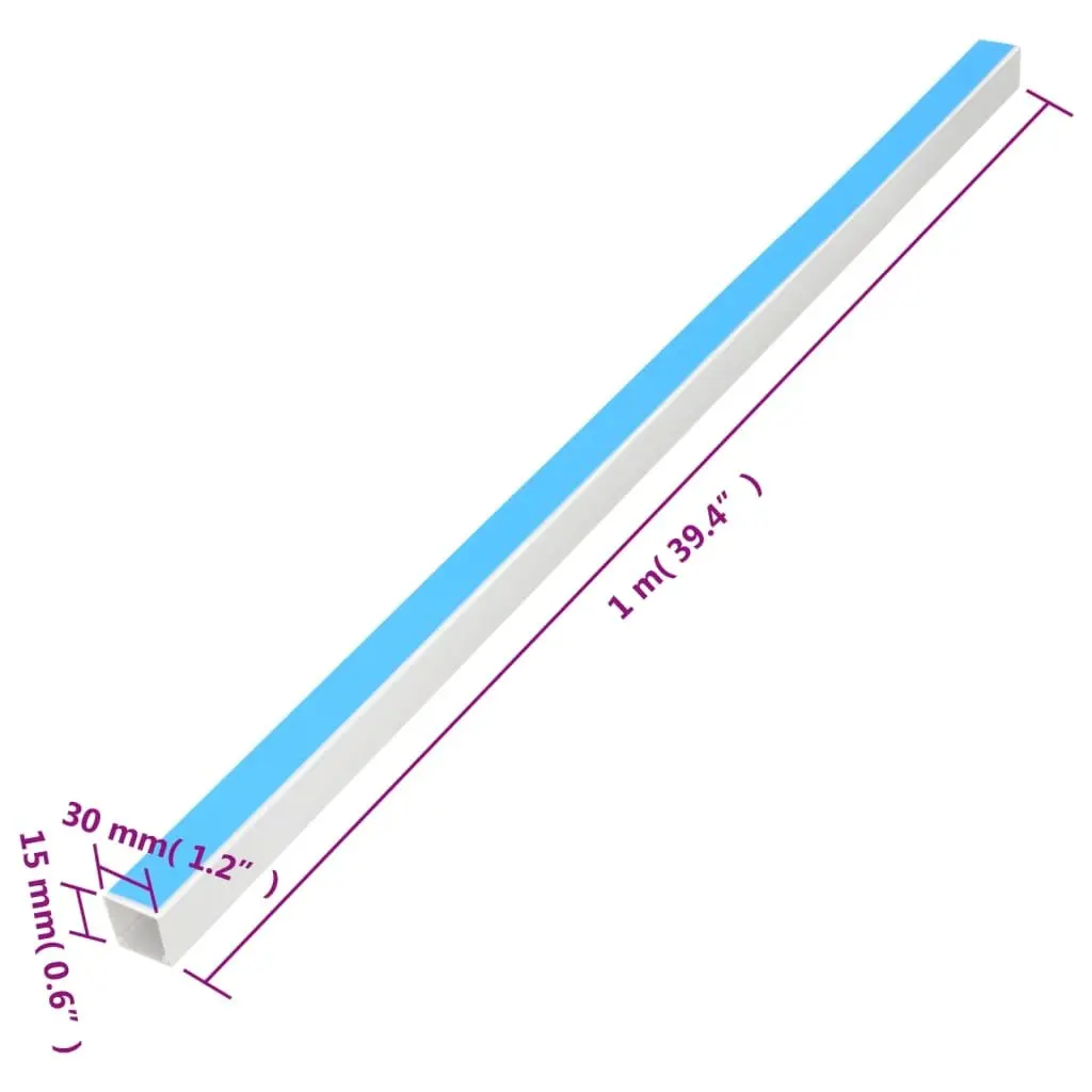 Self-Adhesive Cable Trunking 30x15mm, 10m, PVC Material