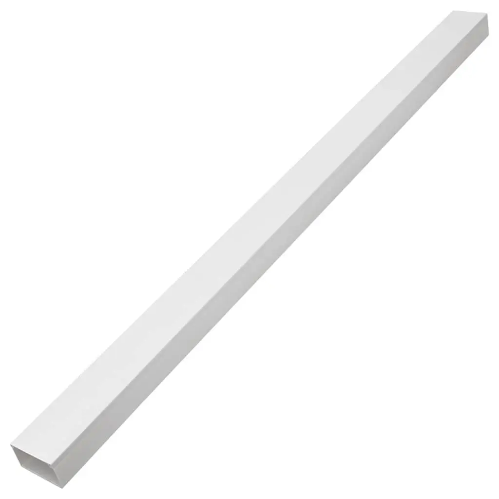Cable Trunking White Self-Adhesive 100x60mm 10m PVC Wire Management Cover