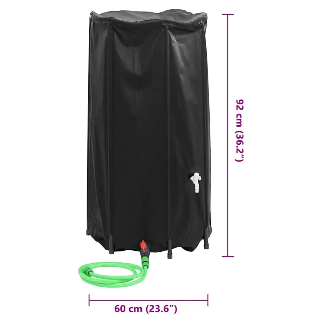 Water Tank with Tap for Garden 250L Foldable Collapsible Rain Water Storage Container