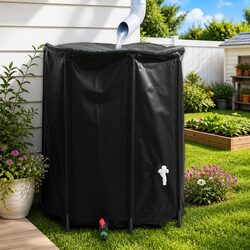1250L PVC Collapsible Rainwater Tank with ABS Outlet