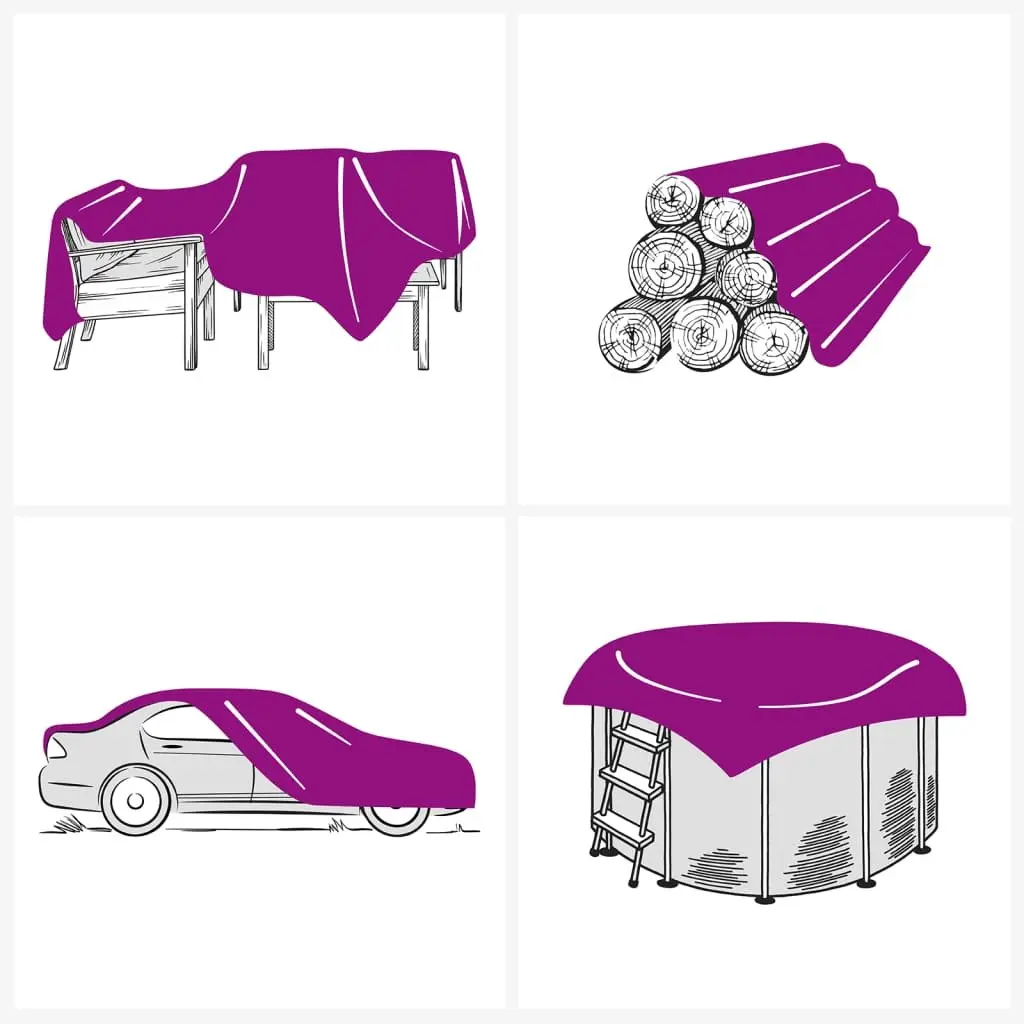 Heavy-Duty Tarpaulin for Outdoor Use 5x6m Waterproof Garden Furniture Cover