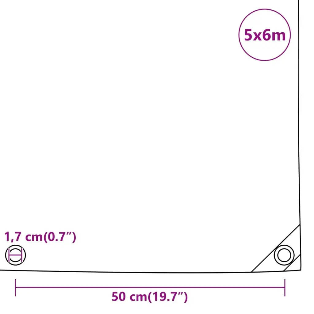 Heavy-Duty Tarpaulin for Outdoor Use 5x6m Waterproof Garden Furniture Cover