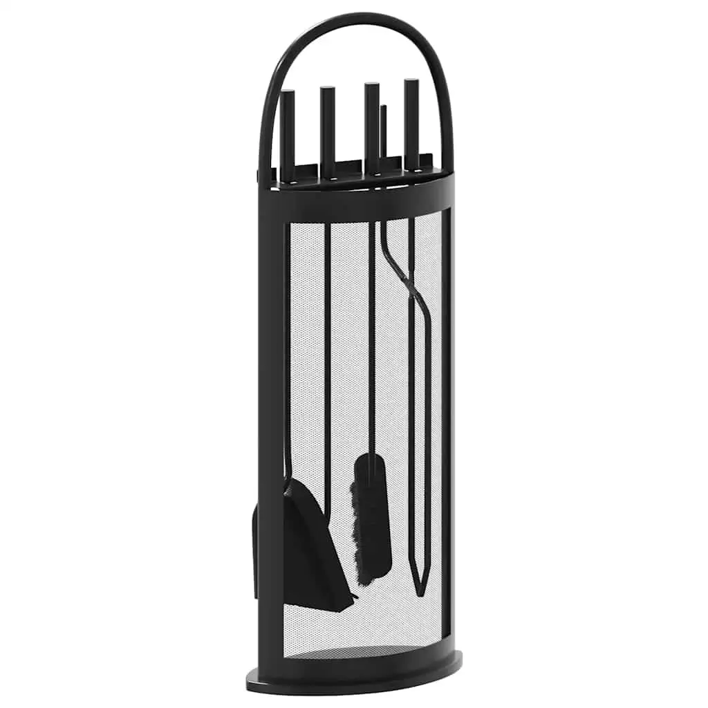 5-Piece Black Fireplace Tool Set
