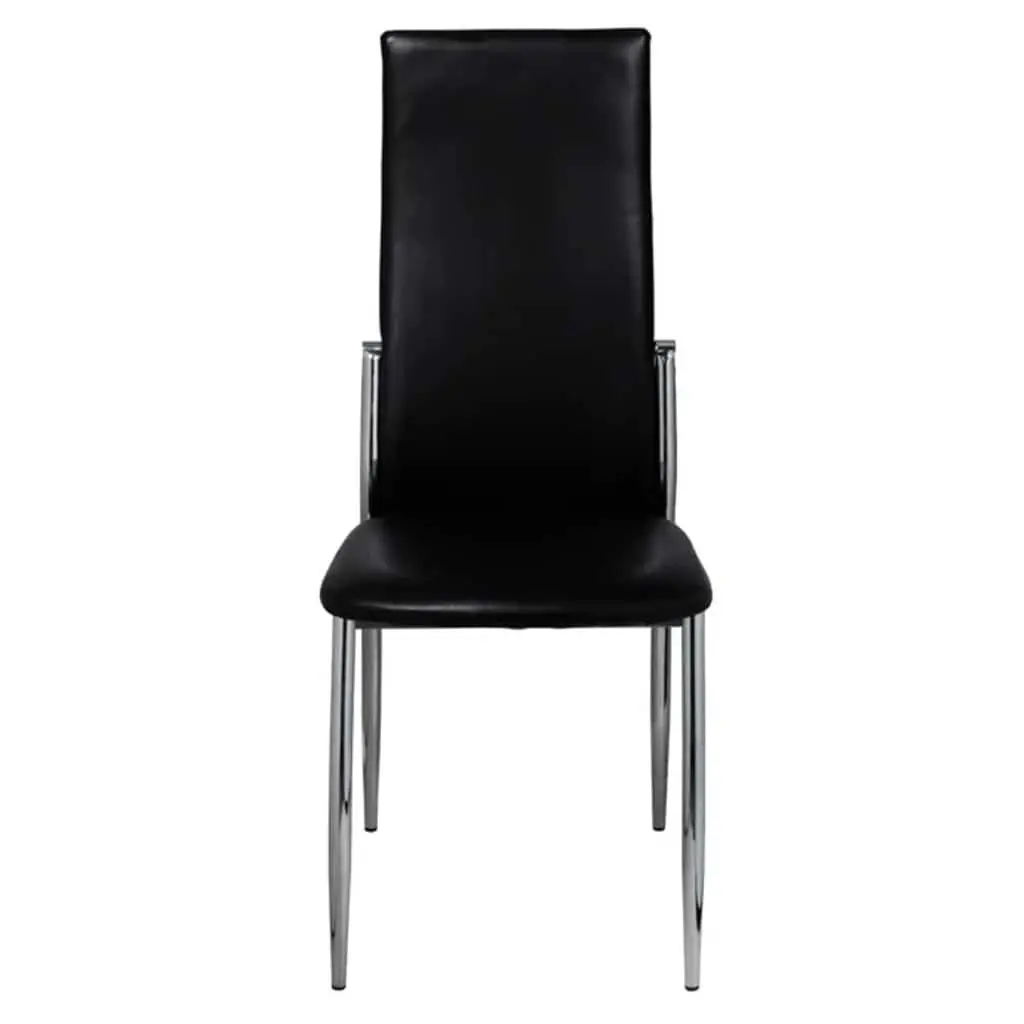 6-Piece Modern Black Dining Chairs Set