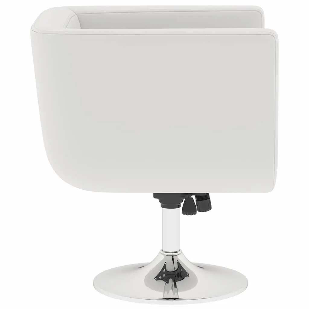 Bar Chairs 2 pcs White Swivel Armchairs Height Adjustable Padded Seat Office