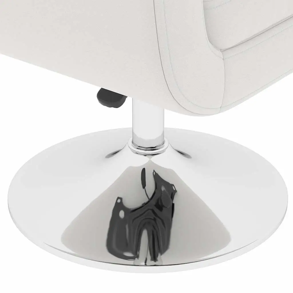 Bar Chairs 2 pcs White Swivel Armchairs Height Adjustable Padded Seat Office