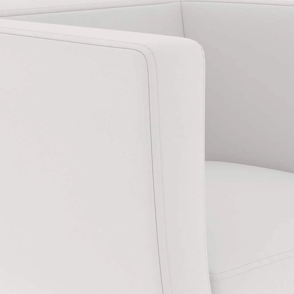 Bar Chairs 2 pcs White Swivel Armchairs Height Adjustable Padded Seat Office