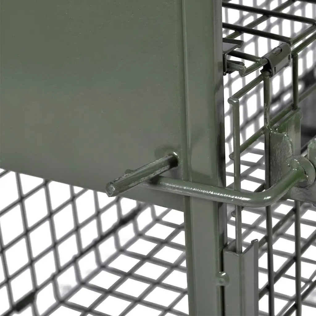Live Animal Trap for Humane Animal Control Green 1 Door Foldable Handle