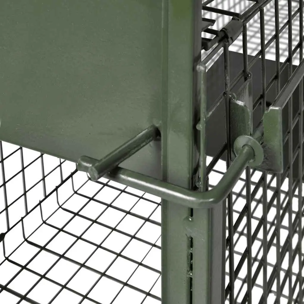 Live Animal Trap Cage Outdoor Green Foldable Handle 2 Door