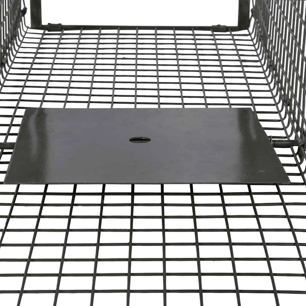 Live Animal Trap Cage Outdoor Green Foldable Handle 2 Door