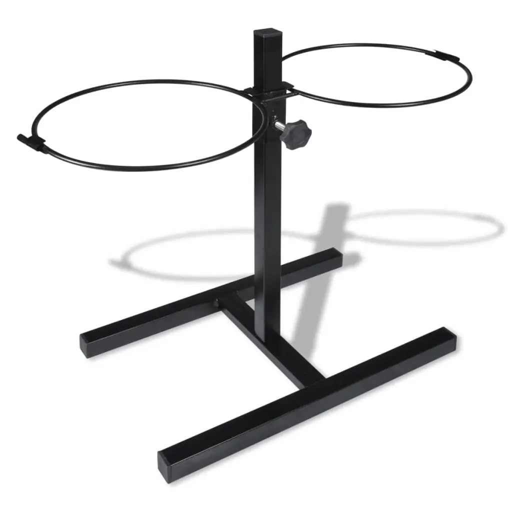Adjustable Double Diner Pet Feeding Stand for Dogs with 2 Stainless Steel Bowls