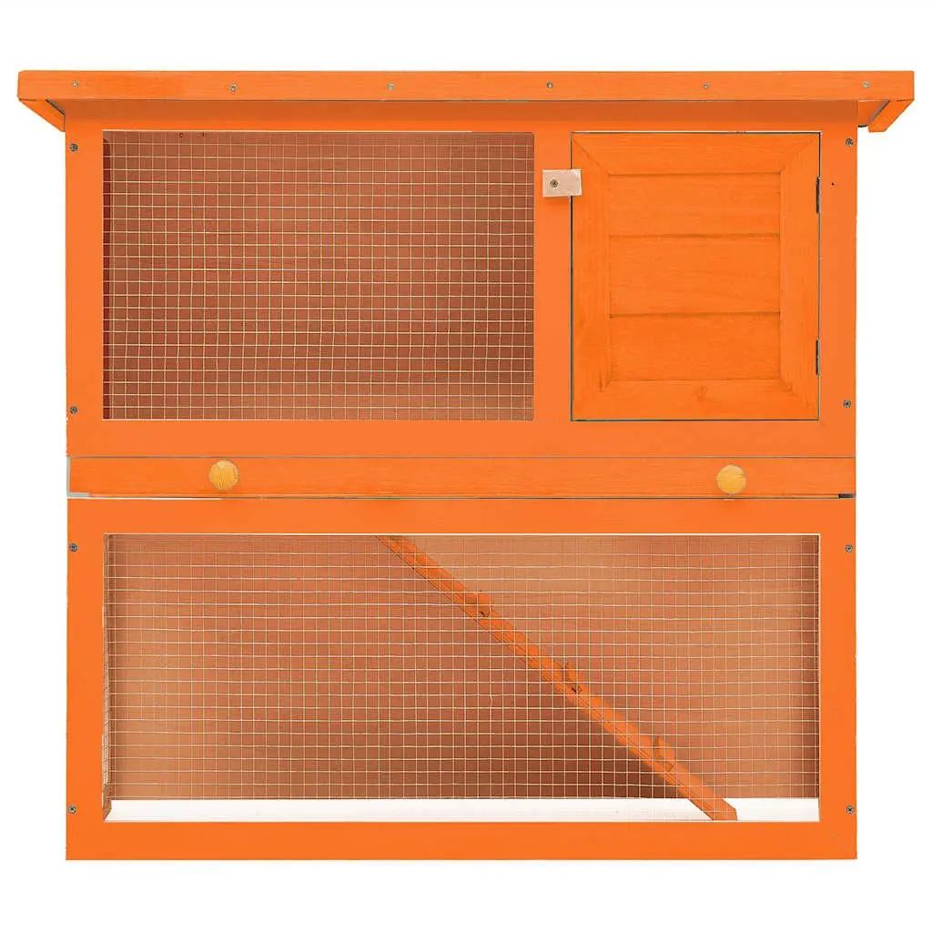 Outdoor Rabbit Hutch Small Animal House Pet Cage Wood 1 Door Brown