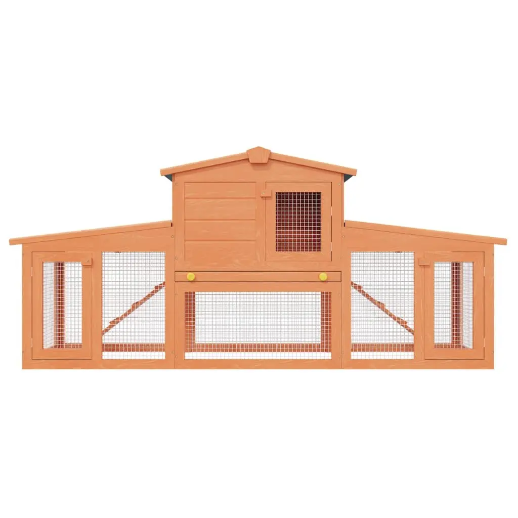 Large Rabbit Hutch Two Storey Small Animal Cage Wooden House Pet Enclosure