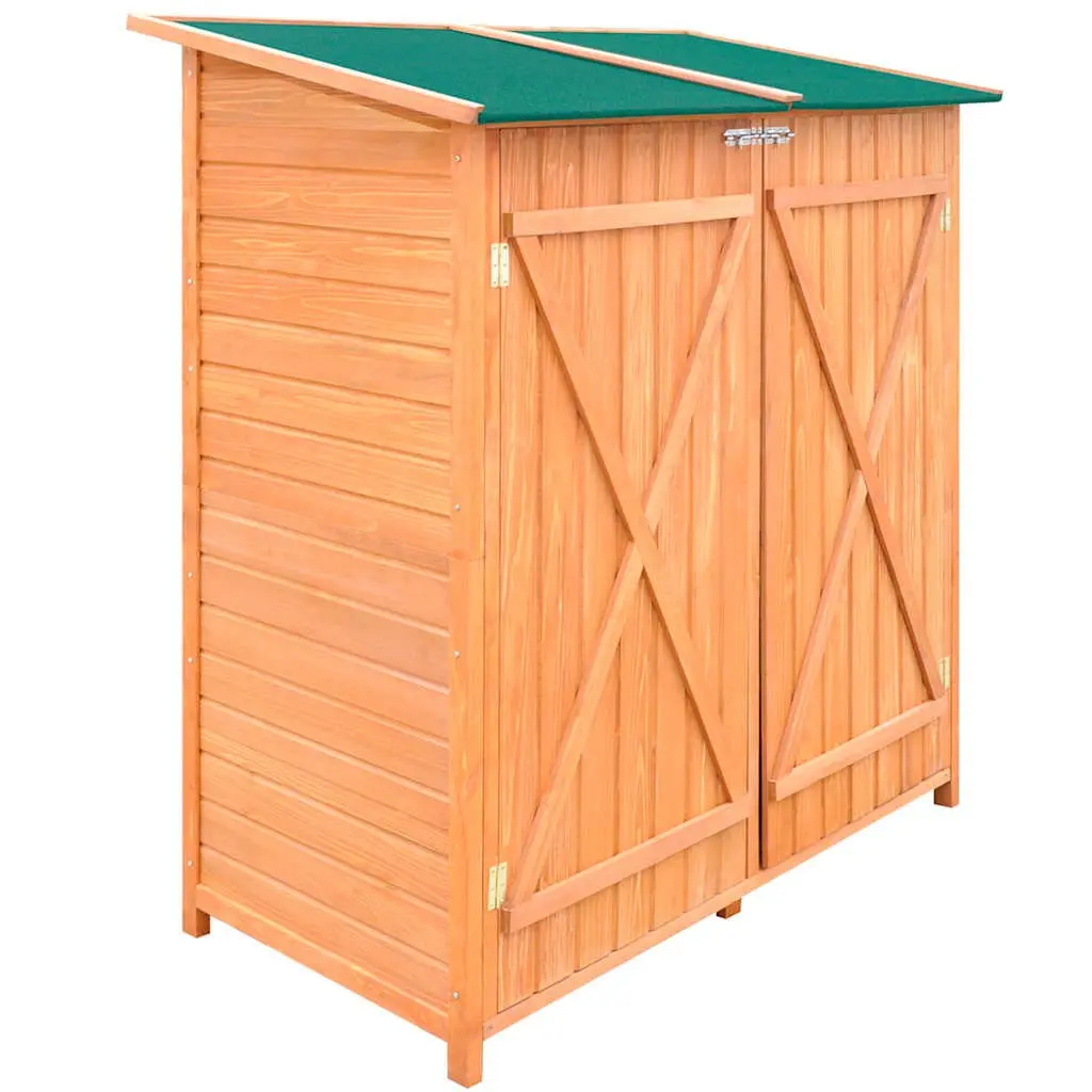 Wooden Garden Tool Shed Outdoor Storage Room Large Brown