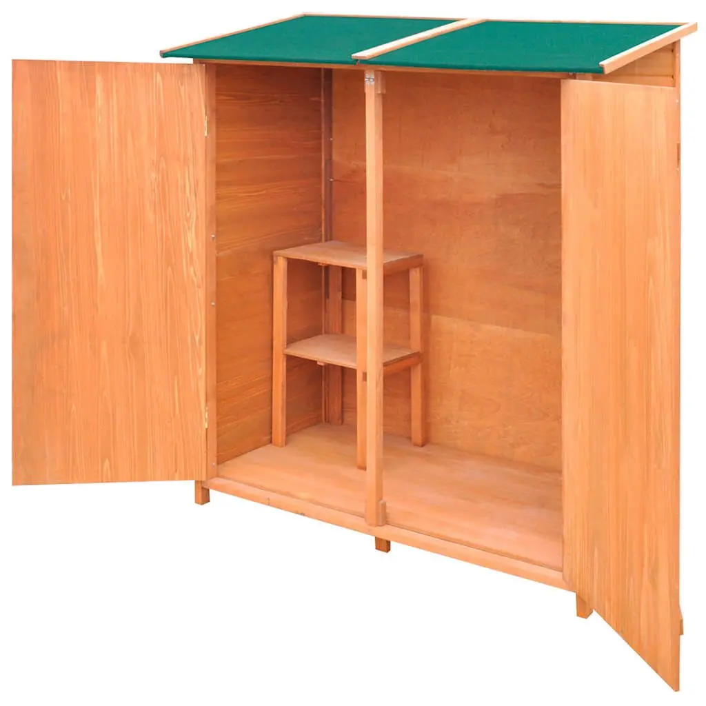 Wooden Garden Tool Shed Outdoor Storage Room Large Brown