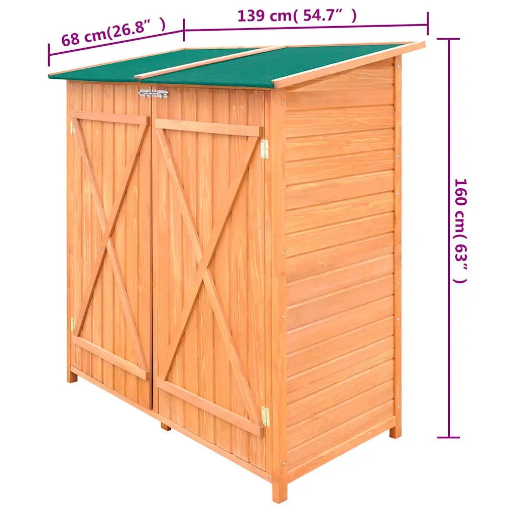 Wooden Garden Tool Shed Outdoor Storage Room Large Brown