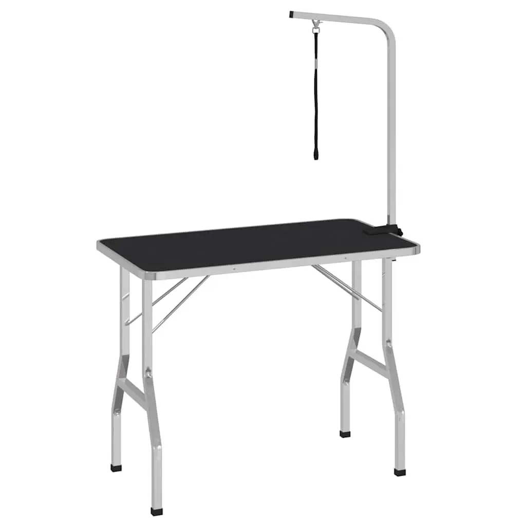 Pet Grooming Table Foldable Adjustable Arm Loop Brown Professional Home Mobile