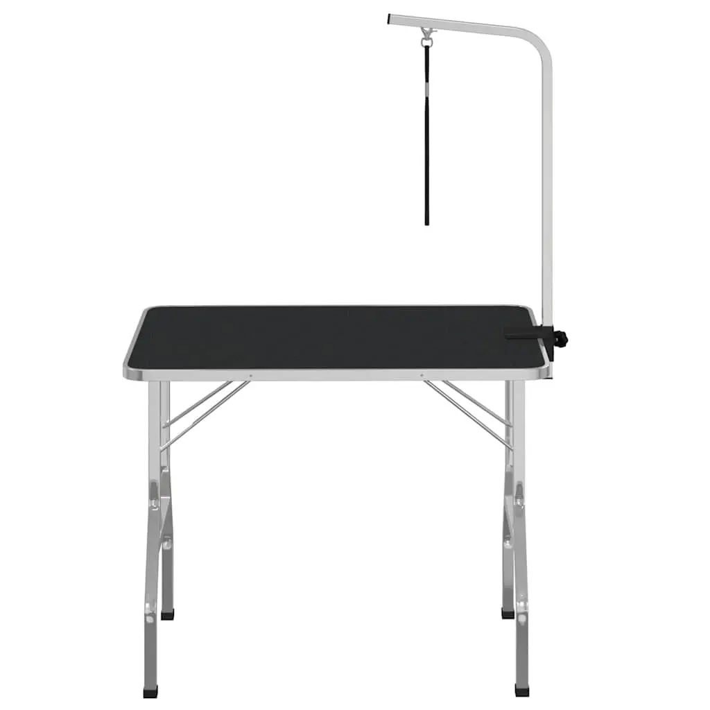 Pet Grooming Table Foldable Adjustable Arm Loop Brown Professional Home Mobile