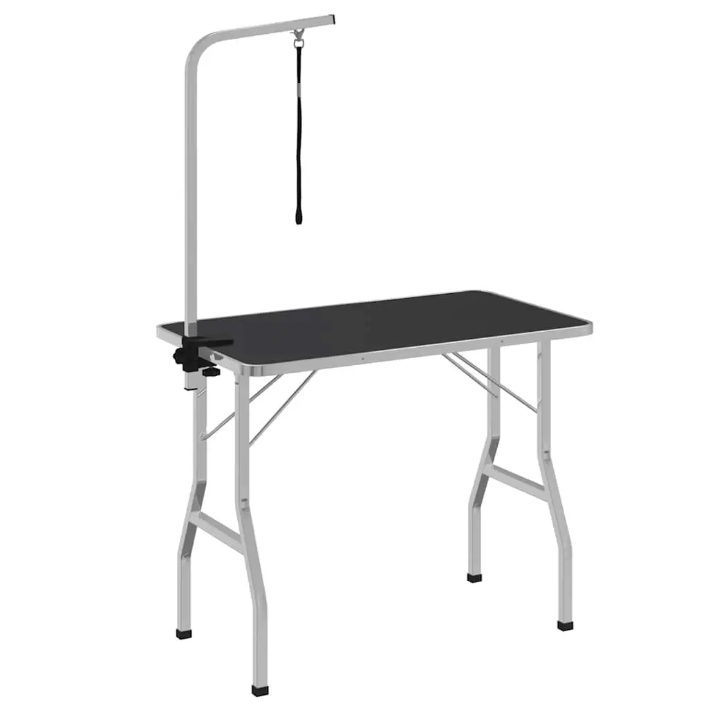 Pet Grooming Table Foldable Adjustable Arm Loop Brown Professional Home Mobile