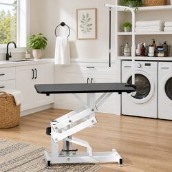 Hydraulic Pet Grooming Table Specifications: Height Adjustable, Non-Slip