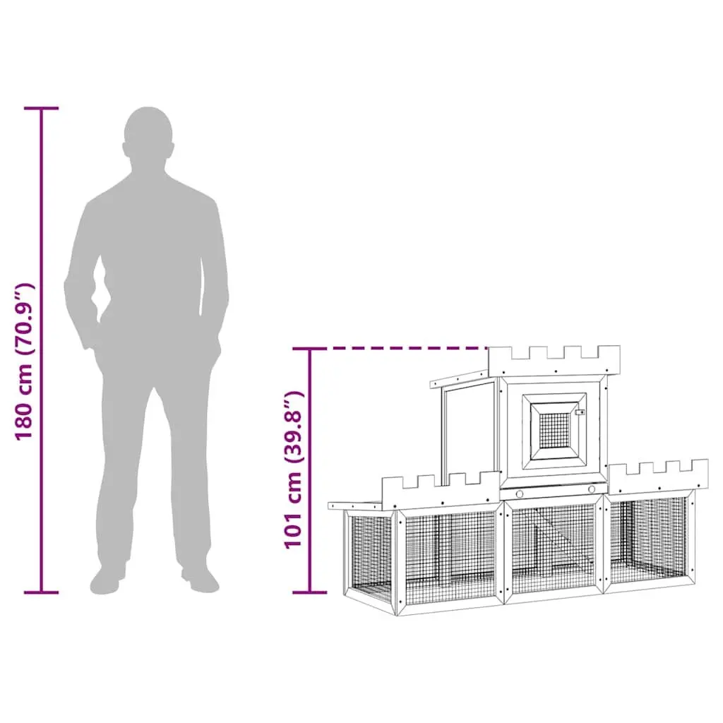 2-Layer Outdoor Rabbit Hutch