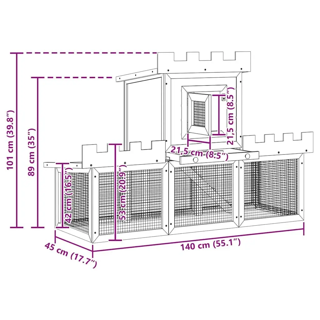 2-Layer Outdoor Rabbit Hutch