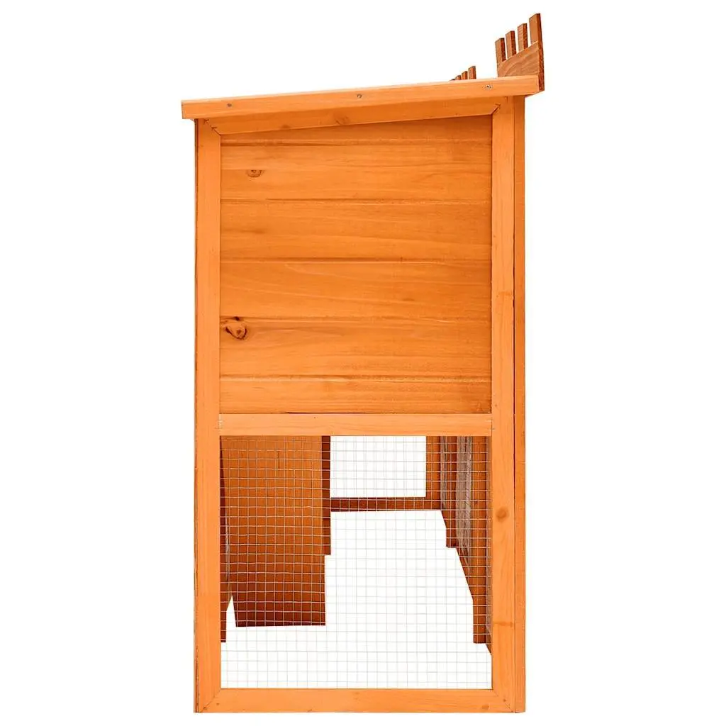 Rabbit Hutch Double House Large Outdoor Pet Cage 2 Layer Small Animal Habitat