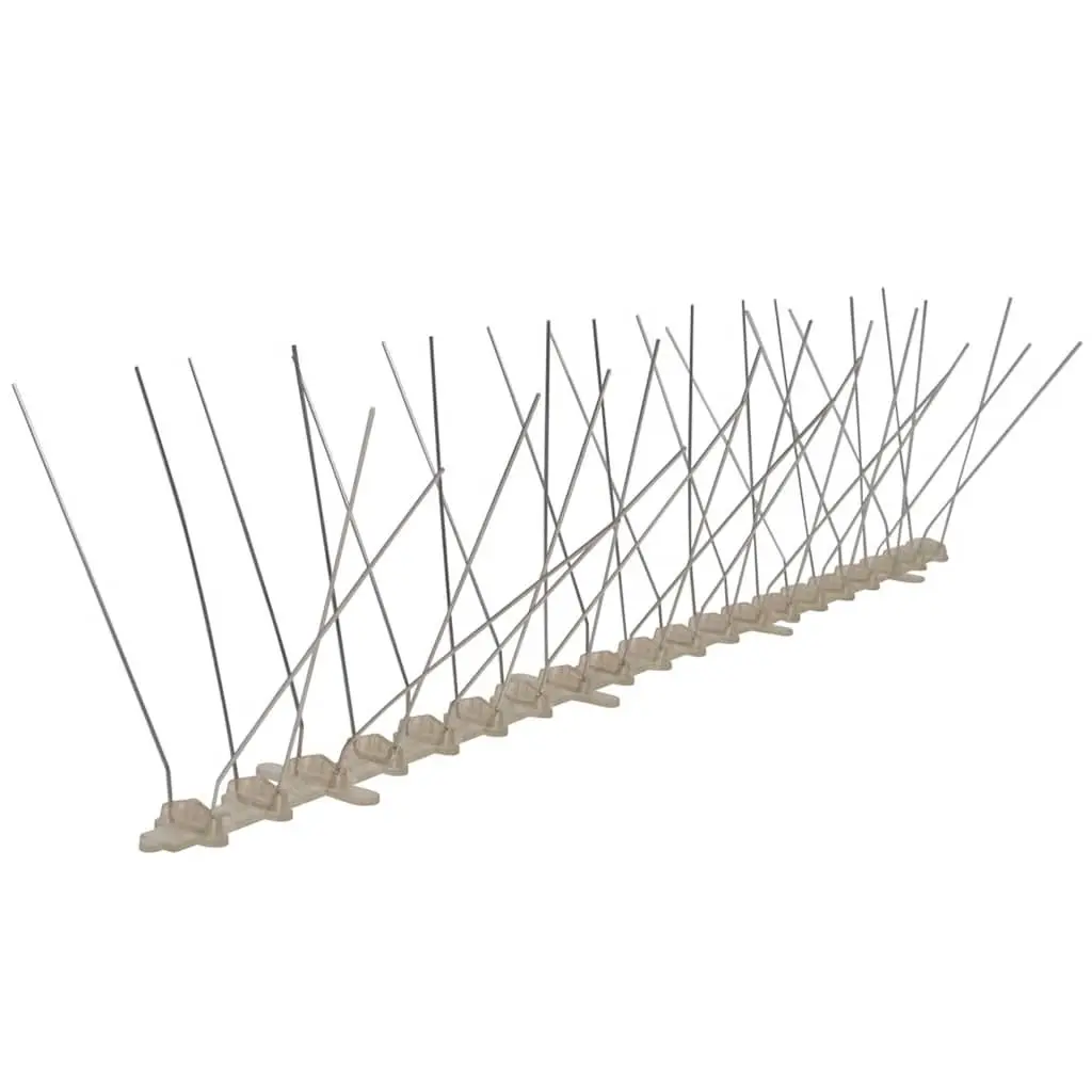 Bird & Pigeon Spikes Set of 6 3m 4-Row Anti Bird Deterrent Pest Control Spikes