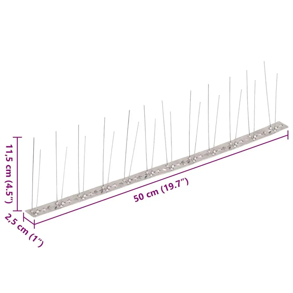 Bird Spikes Set of 6 for Home Garden 3m Stainless Steel Deterrent Strips