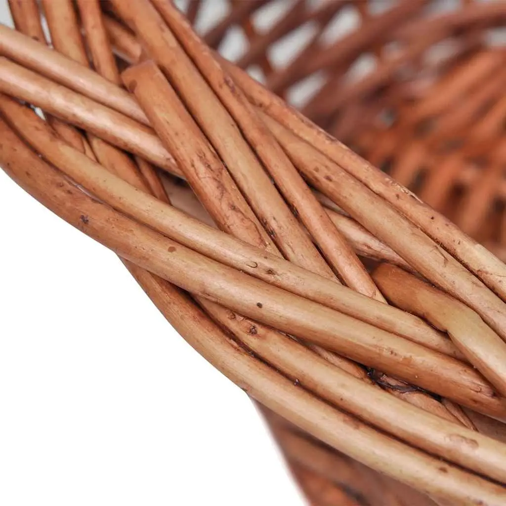Dog Basket Pet Bed Indoor Outdoor 50cm Brown Willow Woven
