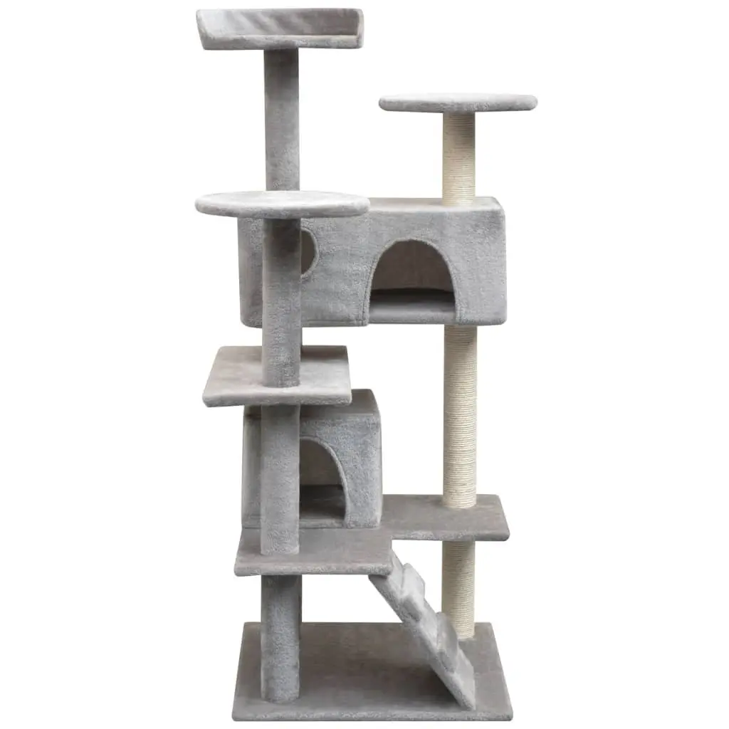 Grey 125cm Cat Tree with Scratching Posts